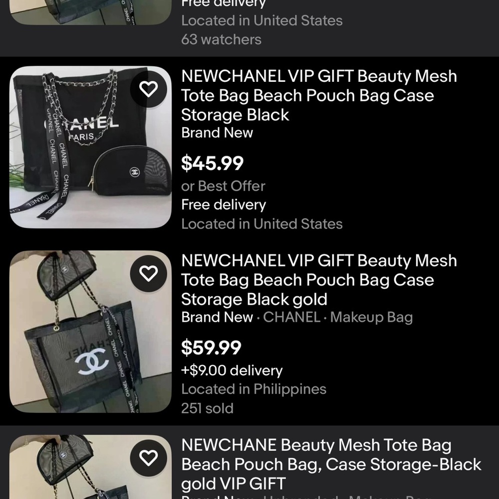 NEWCHANEI Black Mesh Tote Bag